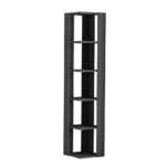 Mourah Nati Corner Bookcase - Dark Grey - 2 Years Warranty