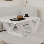 Mourah Pipra Coffee Table - White - 2 Years Warranty