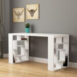Mourah Labirent Working Table With Storage - White - 2 Years Warranty
