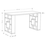 Mourah Labirent Working Table With Storage - White - 2 Years Warranty