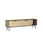 Mourah Furoki Tv Stand Up To 60 Inches With Storage - Oak/Dark Grey - 2 Years Warranty