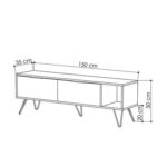 Mourah Furoki Tv Stand Up To 60 Inches With Storage - Oak/Dark Grey - 2 Years Warranty