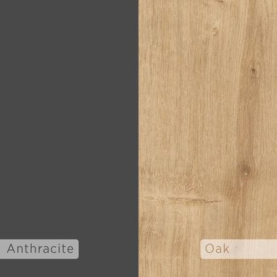 Mourah Mito Bookcase - Oak/Dark Grey - 2 Years Warranty - Image 4