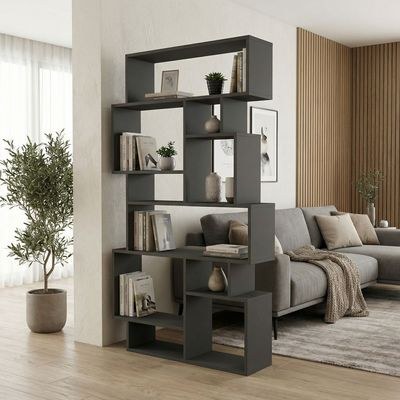 Mourah Karmato Bookcase - Dark Grey - 2 Years Warranty