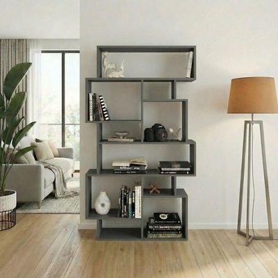 Mourah Karmato Bookcase - Dark Grey - 2 Years Warranty - Image 2