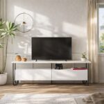 Mourah Cornea Tv Stand Up To 60 Inches With Storage - White - 2 Years Warranty
