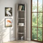 Mourah Nati Corner Bookcase - Light Mocha - 2 Years Warranty