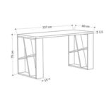 Mourah Honey Working Table With Storage - White/Light Mocha - 2 Years Warranty