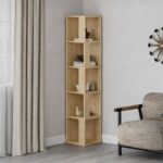 Mourah Piano Corner Bookcase - Oak - 2 Years Warranty