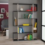Mourah Mito Bookcase - Dark Grey/Light Mocha - 2 Years Warranty