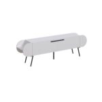 Mourah Capsule Tv Stand Up To 65 Inches With Storage - White - 2 Years Warranty