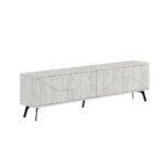 Mourah Dune Tv Stand Up To 70 Inches With Storage - Ancient White - 2 Years Warranty