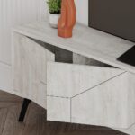 Mourah Dune Tv Stand Up To 70 Inches With Storage - Ancient White - 2 Years Warranty