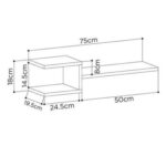 Mourah Fork Wall Shelf Set Of 2 - White - 2 Years Warranty