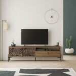 Mourah Dionysos Tv Stand Up To 70 Inches With Storage - Brown - 2 Years Warranty
