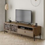 Mourah Dionysos Tv Stand Up To 70 Inches With Storage - Brown - 2 Years Warranty