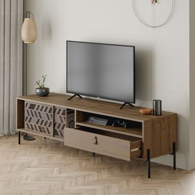 Mourah Dionysos Tv Stand Up To 70 Inches With Storage - Brown - 2 Years Warranty - Image 3