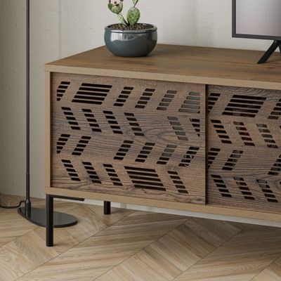 Mourah Dionysos Tv Stand Up To 70 Inches With Storage - Brown - 2 Years Warranty - Image 4