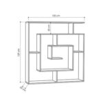 Mourah Labirent Bookcase - Dark Grey - 2 Years Warranty