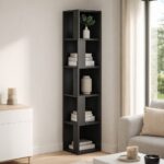 Mourah Piano Corner Bookcase - Dark Grey - 2 Years Warranty