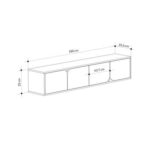 Mourah Spark Tv Stand Up To 70 Inches With Storage - Dark Grey/Oak - 2 Years Warranty