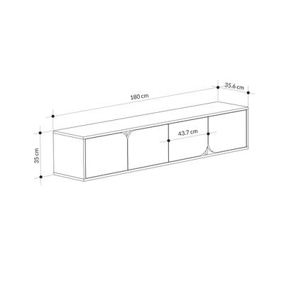 Mourah Spark Tv Stand Up To 70 Inches With Storage - Dark Grey/Oak - 2 Years Warranty - Image 4