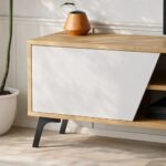 Mourah Fiona Tv Unit Up To 70 Inches With Storage - Oak/White - 2 Years Warranty