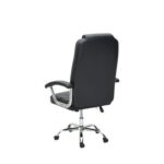 Ergonomic Office Chair, Computer Desk Chair, PU material, Steel Structure, Smooth lumbar support with adjustable Height BLACK