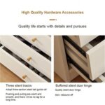 Dressing Table Makeup Vanity Table Large Bedroom Dressing Storage Drawers Cabinet Mirror and Stool - white