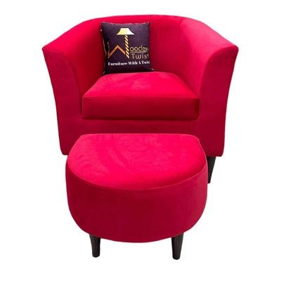 Elenk Teak Wood Sleeper Chair with Ottoman Stool - Image 5