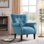 Lamazi Versatile Teak Wood Armchair with Soft Molfino Upholstery