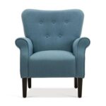 Lamazi Versatile Teak Wood Armchair with Soft Molfino Upholstery