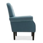 Lamazi Versatile Teak Wood Armchair with Soft Molfino Upholstery