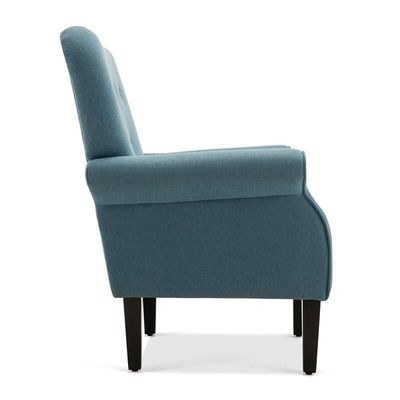 Lamazi Versatile Teak Wood Armchair with Soft Molfino Upholstery - Image 4