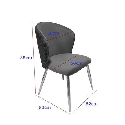 Maple Home Modern Velvet Dining Armless chair Queen Curved Backrest Golden Metal Frame Nordic Leisure Kitchen Living Indoor Parties Functional Furniture - Image 5