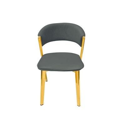 Maple Home Modern Velvet Dining Armless chair Queen Curved Backrest Golden Metal Frame Nordic Leisure Kitchen Living Indoor Parties Functional Furniture - Image 2