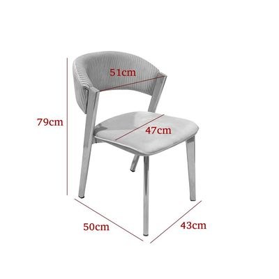 Maple Home Modern Velvet Dining Armless chair Queen Curved Backrest Golden Metal Frame Nordic Leisure Kitchen Living Indoor Parties Functional Furniture - Image 5