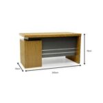 Executive Wooden office Desk Table with 3 Lockable Drawers Attractive Design, Manager Executive Desk Desktop Computer Table, Office Table, Boss Table, Study Table 140 cm