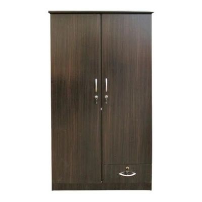 2 Door Wooden Wardrobe Cabinet Cupboard Engineered Wood Perfect Modern Stylish Heavy Duty (WENGE)