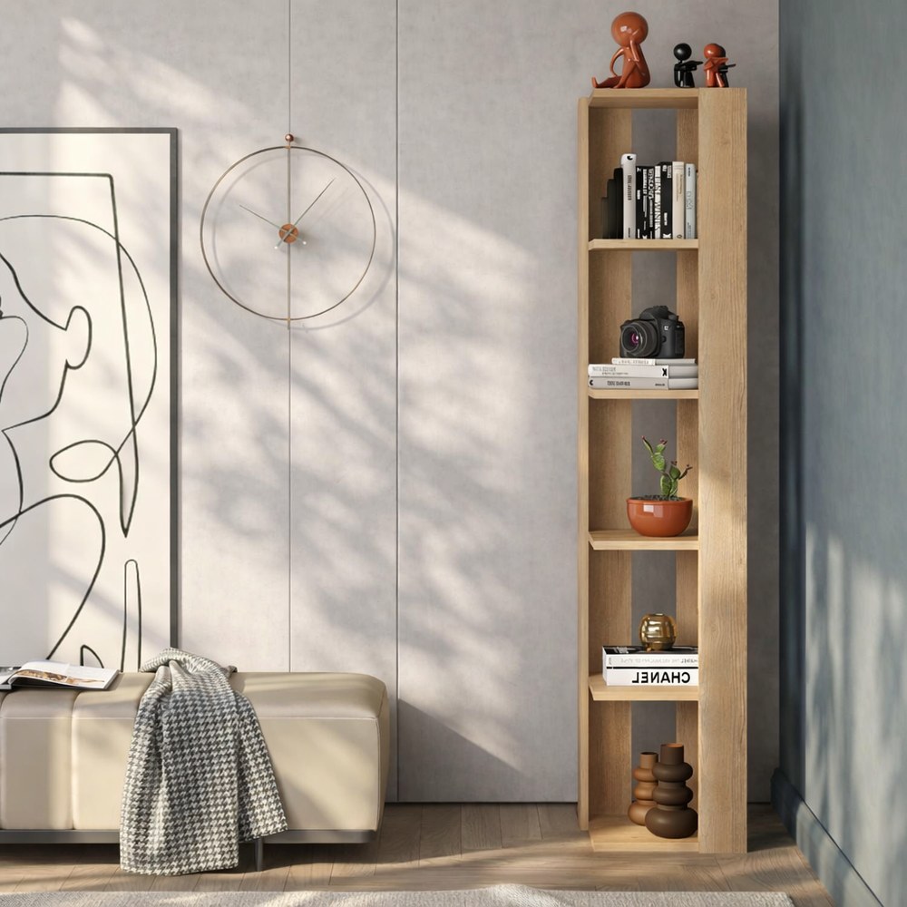 Mourah Nati Corner Bookcase - Oak - 2 Years Warranty - Image 3