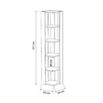 Mourah Nati Corner Bookcase - Oak - 2 Years Warranty