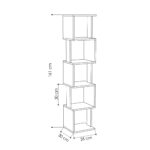 Mourah Piri Bookcase - White/White - 2 Years Warranty