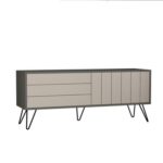 Mourah Picadilly Tv Stand Up To 55 Inches- Dark Grey/Light Mocha- 2 Years Warranty
