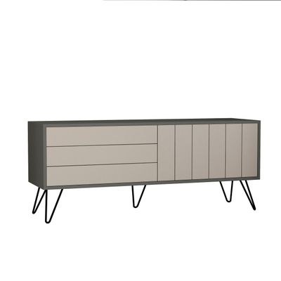 Mourah Picadilly Tv Stand Up To 55 Inches- Dark Grey/Light Mocha- 2 Years Warranty - Image 2