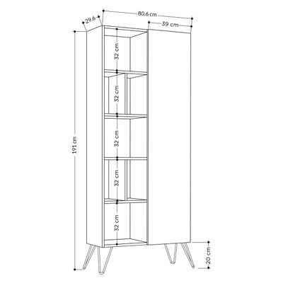 Mourah Jedda Bookcase - Light Mocha/Light Mocha - 2 Years Warranty - Image 3
