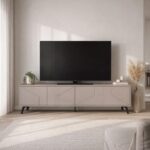 Mourah Dune Tv Stand Up To 70 Inches With Storage - Light Mocha - 2 Years Warranty