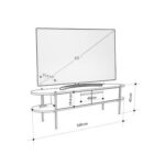 Mourah Otis Tv Stand Up To 65 Inches With Storage - Light Mocha/White - 2 Years Warranty