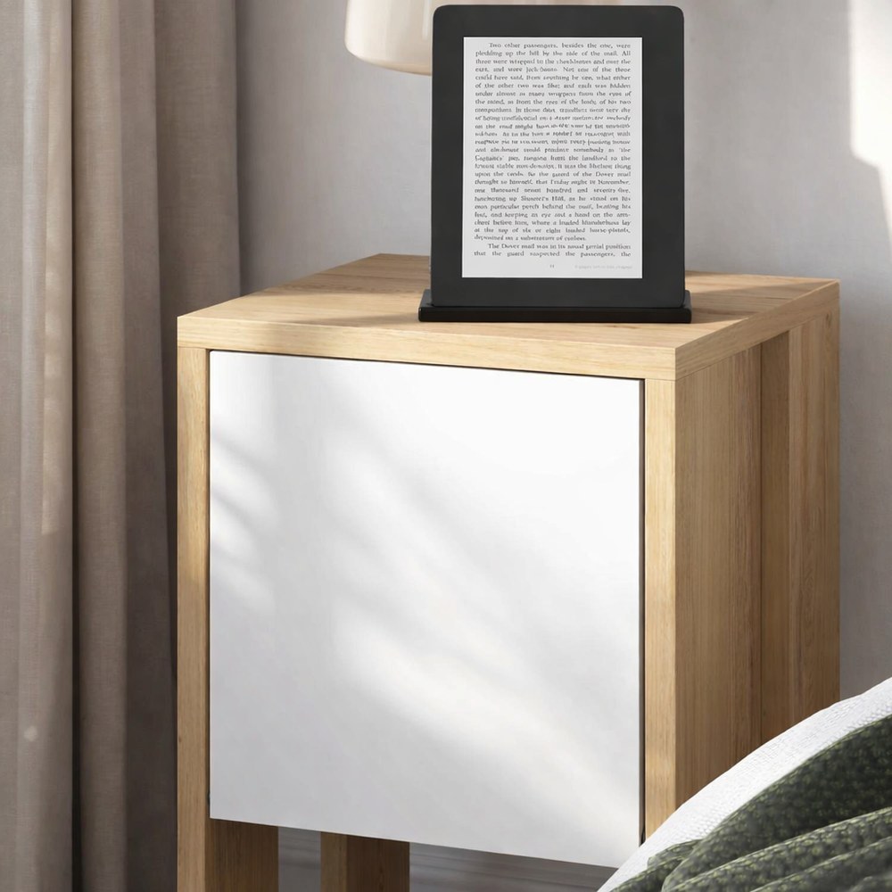 Mourah Ema Nightstand - Oak/White - 2 Years Warranty - Image 4