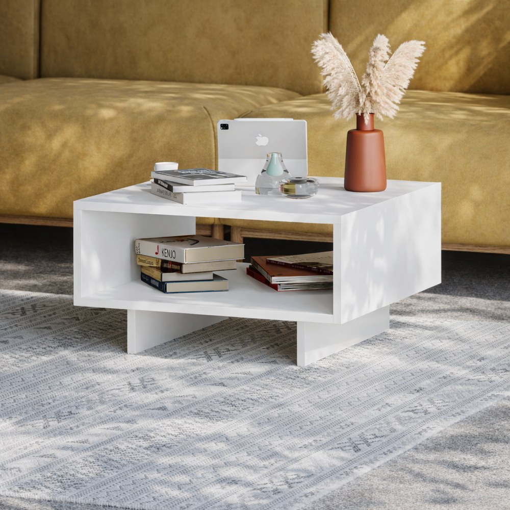 Mourah Hola Coffee Table White/White - 2 Years Warranty