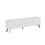 Mourah Dune Tv Stand Up To 70 Inches With Storage - White - 2 Years Warranty